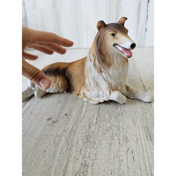 Aldon collie sheltie porcelain dog puppy statue figurine - Picture 7 of 8